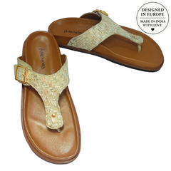 Airemora SparkLite Woven Sandals - European Design in Genuine Leather