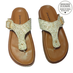 Airemora SparkLite Woven Sandals - European Design in Genuine Leather