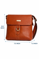 Leather Sling Bag Brown