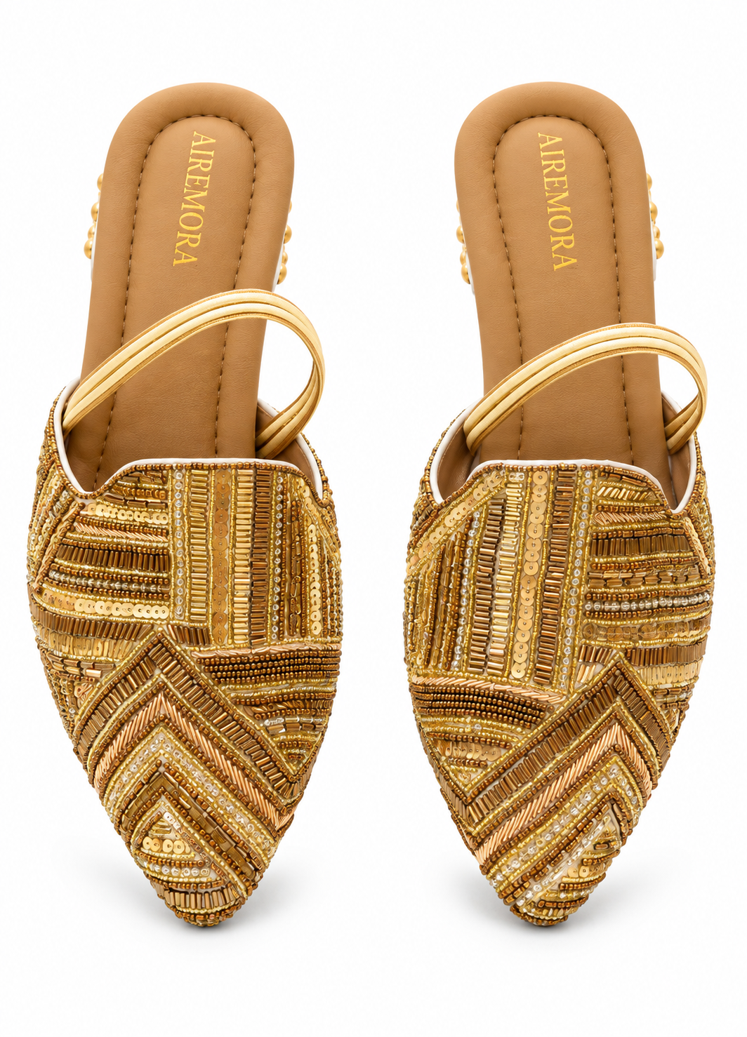 Antique Gold  Heel Mue