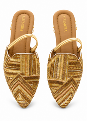 Antique Gold  Heel Mue