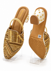 Antique Gold  Heel Mue