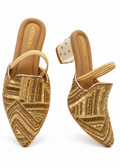 Antique Gold  Heel Mue
