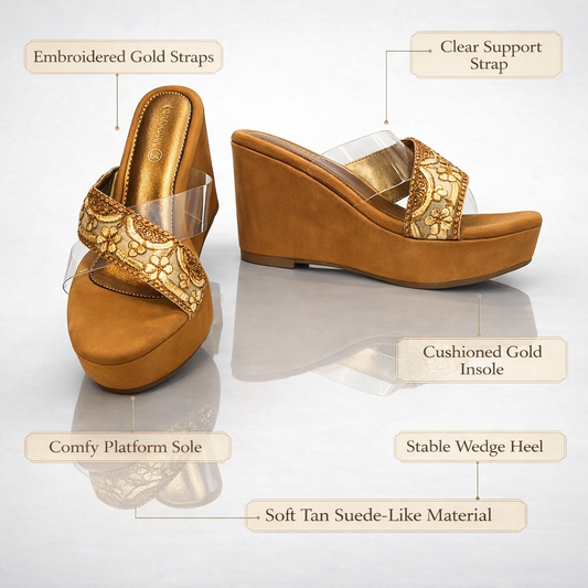 Criss Cross Wedge|Platform Heel|Casual Wedge Sandal