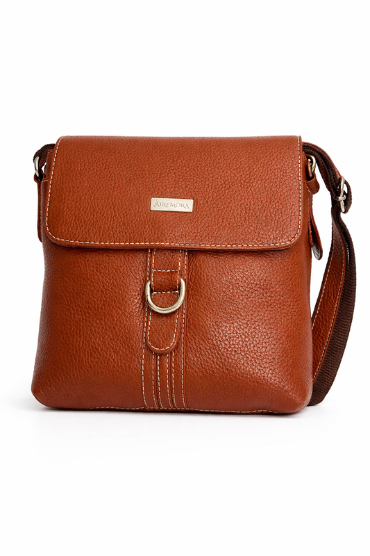 Leather Sling Bag Brown