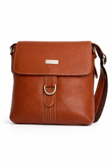 Leather Sling Bag Brown