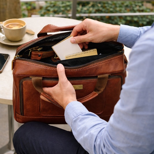 Leather Laptop Bag Brown| Office Bag| Business Bag | Unisex Leather Bag