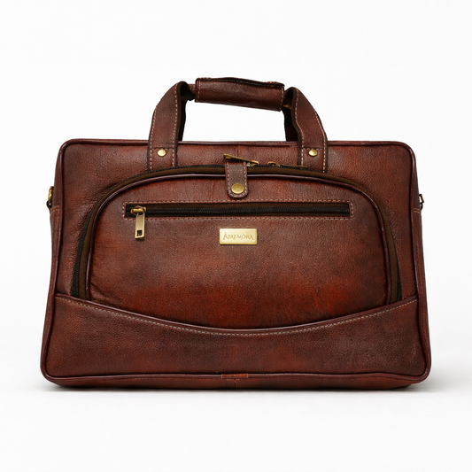 Brown Leather Laptop Bag With Detachable Strap | Unisex Office Bags |Laptop Bag Women |Laptop bag Men