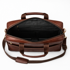 Brown Leather Laptop Bag With Detachable Strap | Unisex Office Bags |Laptop Bag Women |Laptop bag Men